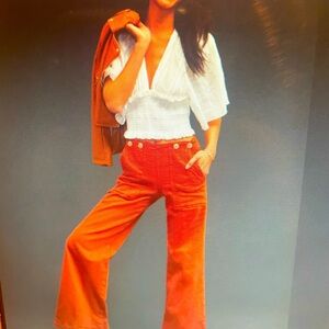NWT Pilcro “the Kit” high rise wide leg colored denim pants